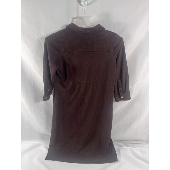 Gretchen Scott Brown Faux Suede Shift Dress Size medium - Picture 3 of 7